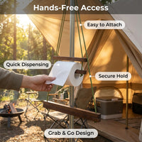 Car PU Leather Toilet Paper Roll Holder, Versatile Hanging Tissue Dispenser for Campers, Compact Bathroom Stylish for Travel