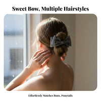 Floral Ribbon Hair Fastener Korean Design Ribbon Grip Fastener Secure Hold Elegant Design for Teenagers