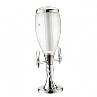 Double-Head Beer Dispenser with Ice Column Illuminated Beer Dispenser Stable Beverage Dispenser with Ice Tube Easy-Pour for Hosts, Taverns, KTV