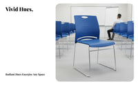 Space-Saving Stackable Sled Base Chair Sturdy Construction Plastic Sled Base Chair Easy to Clean Commercial Seating Lightweight for Office Workers, Event Attendees, Training Room, Classroom, Lecture Hall, Reception Area