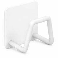 Bathroom sink and kitchen wall-mounted sponge holder with suction, 201 stainless steel draining racks for