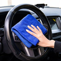 Soft Microfiber Car Towel and Microfibre Cloth, High Absorbency Microfibre Towel for Detailing, Plain Weave Royal Blue Cleaning Cloth
