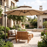 Cantilever Patio Umbrella 360-Degree Rotating Offset Patio Umbrella Windproof for Poolside, Backyard, Garden