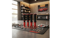 Adjustable Height Coilover Kit Lowering Coilover Shock Absorber Threaded Chassis Struts with Coil Springs Complete for Drivers, Street Builds, Track Days