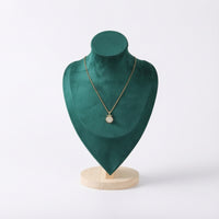 3 Pieces Suede-Covered Necklace Display Bust Countertop Jewelry Display with Wooden Base Elegant Necklace Bust Stand Sturdy for Photographers