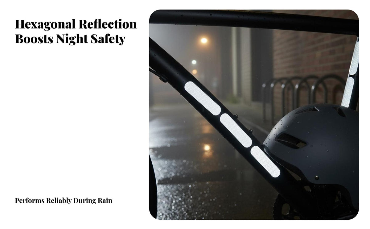 10 Pieces Reflective Er Versatile Nighttime Motorcycle Visibility Strip Weather Resistant Night Visibility Er for Motorcyclists, Cars