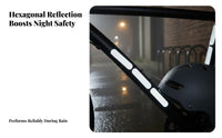 10 Pieces Reflective Er Versatile Nighttime Motorcycle Visibility Strip Weather Resistant Night Visibility Er for Motorcyclists, Cars