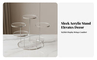 Clear Unseen Box Display Transparent Design Acrylic Display Stand Multi-Tier Collectible Shelf Space Saving for Showcase