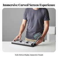 2K Resolution AIO Cooler with Curved Display Naked-Eye 3D Effect AIO Liquid Cooler with Screen Efficient Heat Dissipation for Gaming Setup