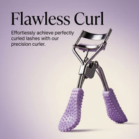 Wide Angle Eyelash Curler for Makeup, Stainless Steel Manual Lash Non-Electric, Professional Cosmetic with Replacement Pads Travel Accessory
