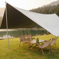 Blackout Coating Camping Tarp Windproof Outdoor Canopy Tent Protection Sunshade Canopy Waterproof for Backyard