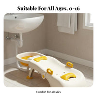 Portable Foldable children's Shampoo Bather Easy Storage Foldable Baby Hair Washing Bed Non-Slip children's Hair Washing Chair Ergonomic Design for Infants, Toddlers, Parents, Bath Time, Bathroom, Home