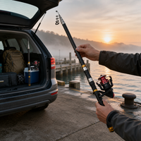 Carbon Fiber Telescopic Sea Fishing Rod for Long Casting, Heavy Duty