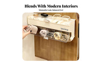 Dustproof Underwear and Sock Storage Container Space-Saving Wall Mounted Underwear Organizer Removable Dividers for Women, Wardrobe, Bedroom