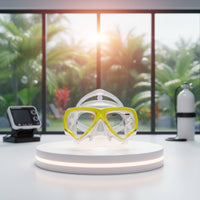 Wide View Unrestricted Diving Mask Nose Cover Underwater Mask Anti-Fog Water Sports Gear Pressure Equalization for Adults, Men, Women, Snorkeling
