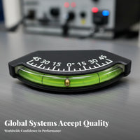 0° to 45° Marine Inclinometer Black Bubble Inclinometer Plastic Boat Angle Meter Mounting Screws