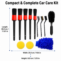 Car Detailing Kit 5 Piece Wheel Brush Microfiber Towels for Car Enthusiasts