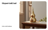 Hollow Copper Gourd Fine Craftsmanship Bagua Good Luck Gourd Feng Shui Wealth Calabash Easy to Clean Chinese Calabash Statue