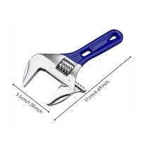 Industrial Grade Adjustable Wrench Long-Lasting Construction Large Opening Adjustable Wrench Comfortable Grip Wide Jaw Spanner Ergonomic Design for Plumbers, Professionals, DIY Enthusiasts, Tight Areas