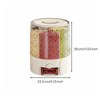 Rotating Grain Storage Container Transparent Upper Section Rotating Grain Bin