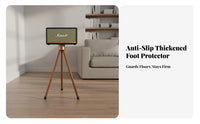 Anti-Vibration Wooden Speaker Stand Shock Absorption Solid Wood Speaker Holder Non-Marking Rubber Feet Audio Accessory Heavy Duty for Audiophiles, Home Studio, Living Room, Bedroom