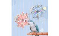 Healthy Chewing Exercise Parrot Foraging Wheel Easy Installation Bird Enclosure Rotating Wheel for Parrots, Small Birds