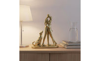 Heartwarming Design Human Dog Sculpture Gift Idea Human Dog Statue Artistic Minimalist Couple Figurine Modern for Desk, Shelf, Living Room