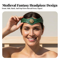 Medieval Leather Headband Vintage Design Leather Stag Circlet Handmade Medieval Headband for Cosplayers, LARPers, Themed Photoshoots
