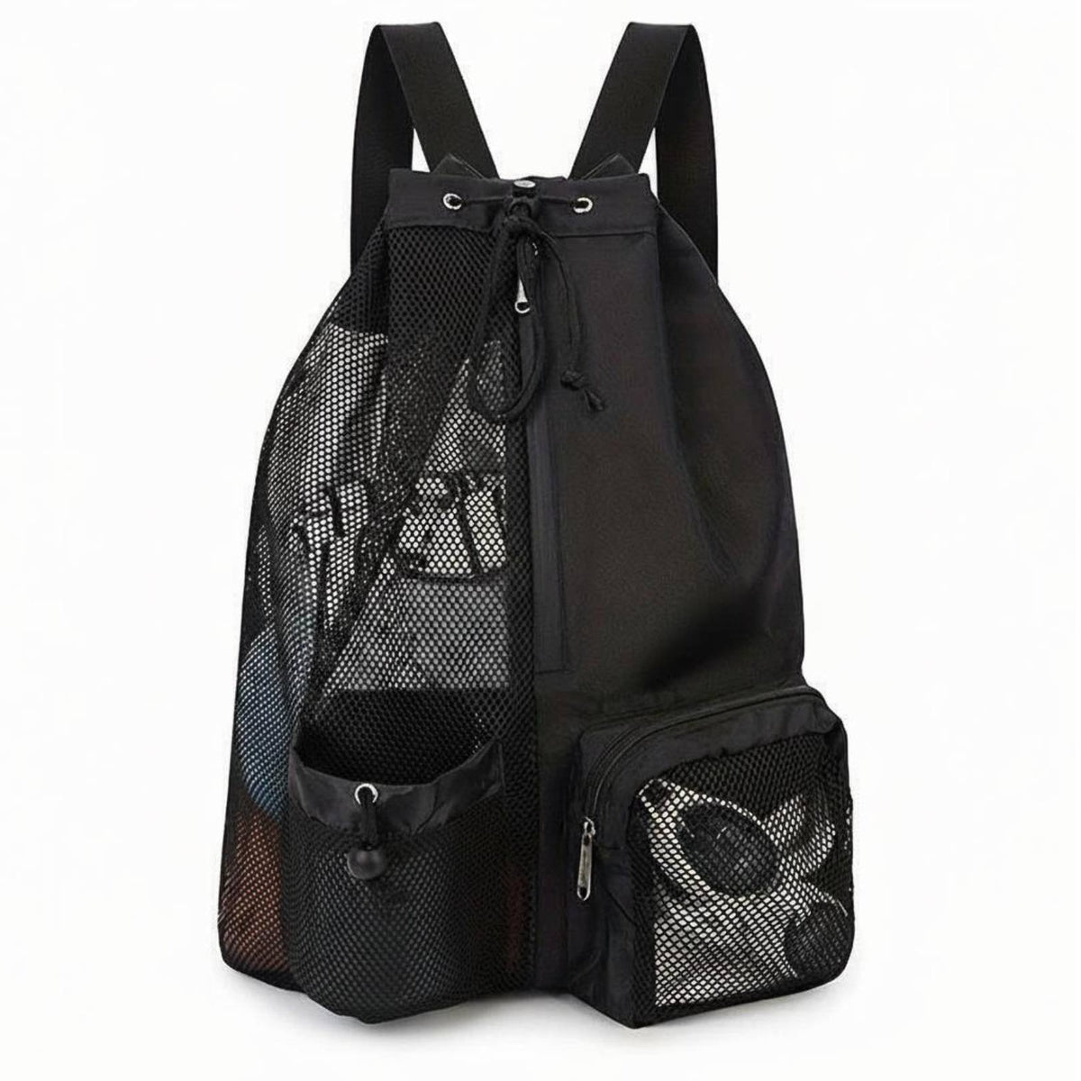 Lightweight Swim Bag with Wet Pocket Adjustable Straps Wet Pocket Backpack Sturdy Beach Sackpack for Swimming