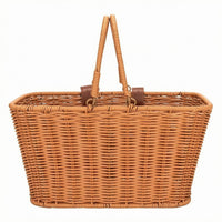 Front Bike Basket Open Top Woven Bike Basket Rectangular