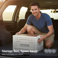 Car Trunk Organizer Portable Foldable Storage Box Sturdy Duty Trunk Organizer Space-Saving Foldable Camping Crate for Shopping