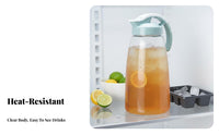 Food Grade Material Heat Resistant Cold Water Kettle Safe Plastic Water Pitcher with Lid Easy to Clean for Hosts, Kitchen, Home, Parties