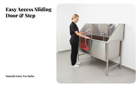 Stainless Metal Pet Washing Station Grooming Wash Basin Easy to Clean Stainless Steel Grooming Tub Heavy Duty Professional Dog Washing Station