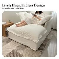 L-Shaped Chaise Lounge Removable and cleanable Cover L-Shaped Sectional with Chaise Skincomfortable Fabric Upholstered Sofa for Families, Bedroom, Studio