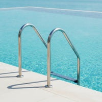 Stainless Steel Pool Ladder Embed Ladder with Anti-Slip Steps Fasten-On