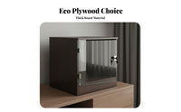 Adjustable Shelves Amplifier Rack Cabinet with Door Heavy Duty Home Theater Media Cabinet Easy Assembly Home Theater Equipment Stand for KTV Room, Studio
