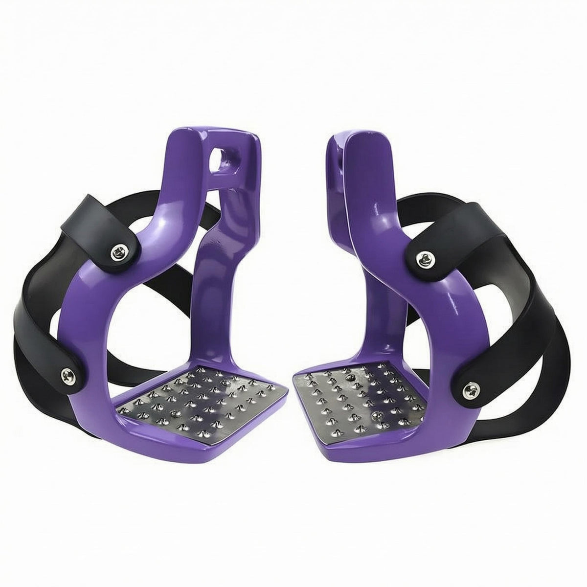 Aluminum Horse Stirrups Stainless Steel Aluminum Stirrups Equestrian Gear Polished Finish for Adults