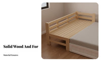 Safe & Sturdy Toddler Bed with Guardrail Reinforced Slats Toddler Bed with Guardrails Finish Bedside Co-Sleeper Timeless Design for Toddlers, Infants, Parents, Nursery, Bedroom