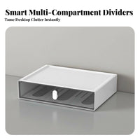 Multi-Compartment Drawer Space-Saving Desk Organizer interlocking System for Students