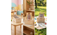 Hand Bells with Wooden Box Portable Classroom Jingle Bells Percussion Instrument Musical Rhythm Toys for Preschool