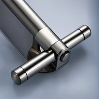 Polished Silver Towel Bar with Rotating Arm Rustproof Swing Arm Towel Bar Heavy Duty Hardware Smooth for Utility Room