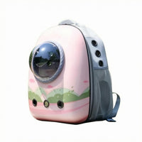 Mesh Panel Bubble Window Pet Carrier Top Carry Handle Astronaut Pet Backpack Oxford Cloth