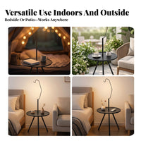 Compact Round Folding Table Space-Saving Adjustable Folding Table Stable for Storage