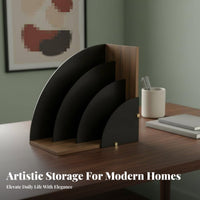Record Storage Rack Compact Design Strong Load Capacity for Desk