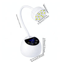 Nail Lamp with Gooseneck Rechargeable Gooseneck Nail Lamp Cordless Flexible for Manicurists, Home Manicure