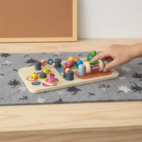 Educational Play Board Fine Motor Skills Toy Hand-Eye Coordination Screen Activity Wooden Busy Board for Infants, Preschool, Playroom