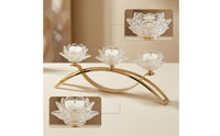 Bridge Candle Holder Gold 3-Candle Holder Metal for Wedding Tables