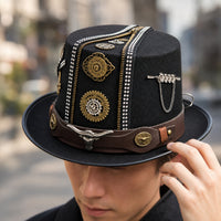 Steampunk Top Hat Cosplay Steampunk Hat with Gears Easy to Wear Costume Headwear for Cosplayers, Actors, Halloween