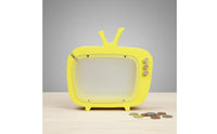 Photography Prop Retro TV Piggy Bank Nordic Aesthetic Wooden Television Currency Box Large Capacity TV Shaped Coin Bank Develop Good Saving Habits for Children, Children, Playroom, Nursery, Desktop