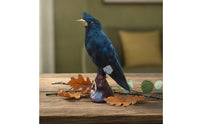 Songbird Figurine Feathered Bird Figurine with Feathers Handmade Artificial Bird for Photographers, Teachers